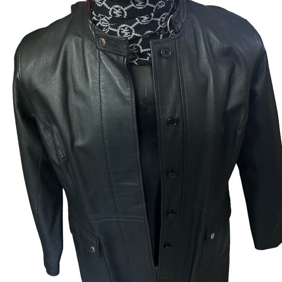 Newport News Easy Style-shell 100% leather women's jackets  in excellent shape - Picture 5 of 16